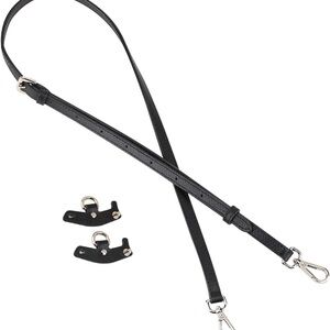 Black Leather Strap with Silver Hardware